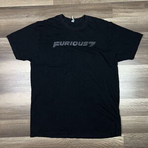 Fast & Furious 7 Movie Trailer Promo T Shirt Double Sided Graphic Men’s Large